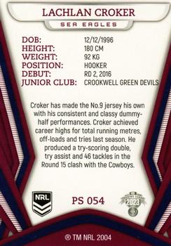 2023 NRL Traders Titanium - Pearl Special #PS054 Lachlan Croker Back